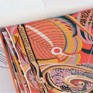 Hermes Authentic Silk Scarf De La Mer Au Ciel